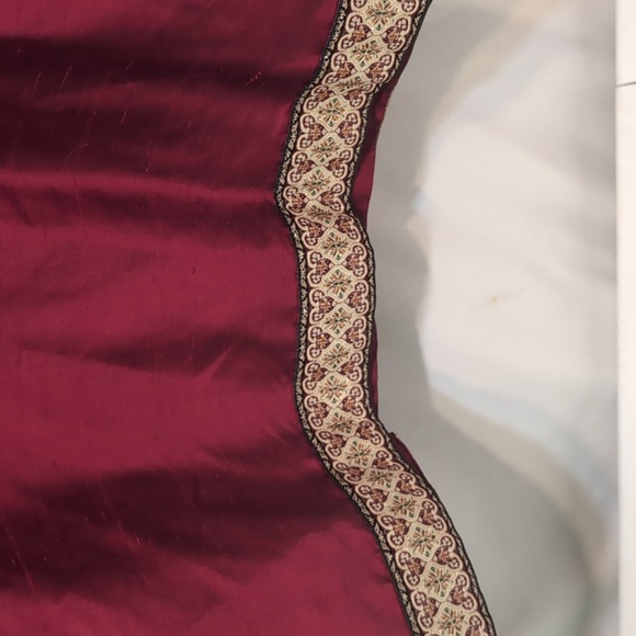 Silk Lore by Beth Terrell red 100 percent silk button up boho blouse size medium - Picture 4 of 9